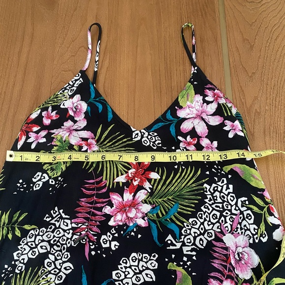 Boho Me Collection Spaghetti Strap High Low Ruffle Hem Floral Maxi Dress small - Picture 12 of 15